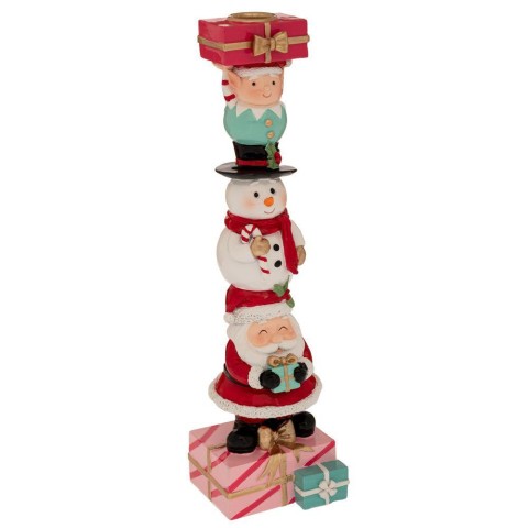 PORTACANDELE BABBO PUPAZZO 8X7,5X31CM